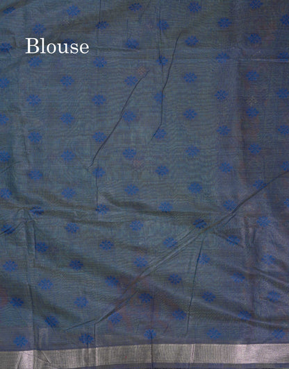 Beautiful Lavender Menakari Work Muga Cotton Saree With Contrast Magenta Blouse