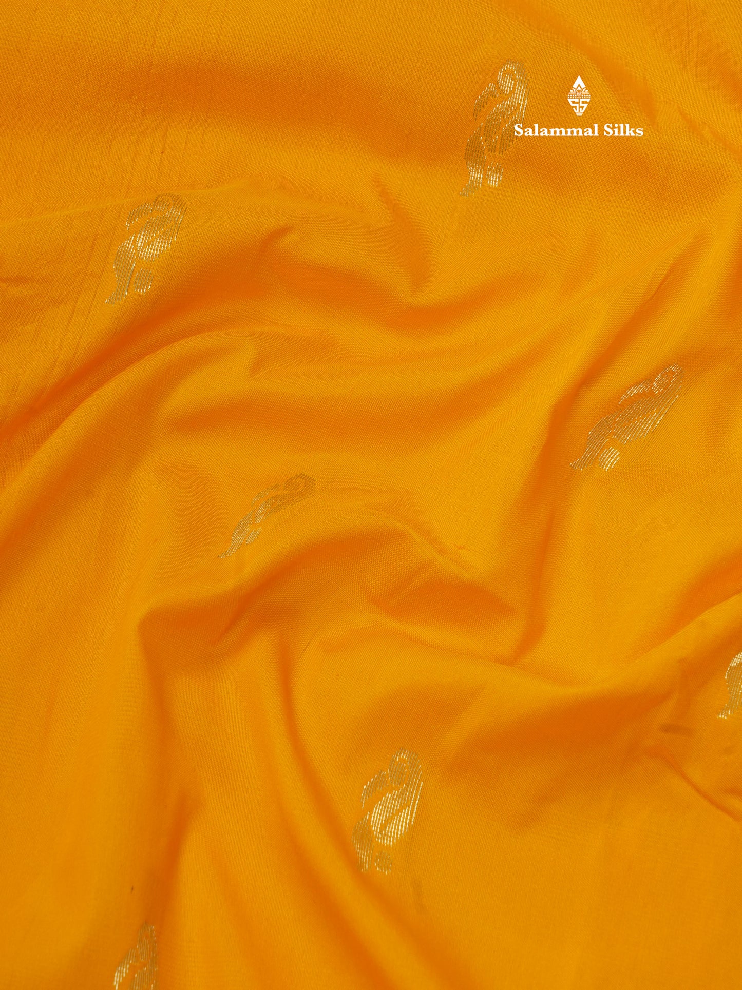 9.5 Yards Semi Silk Saree Mango Yellow with Contrast Maroon Traditional Gap Border