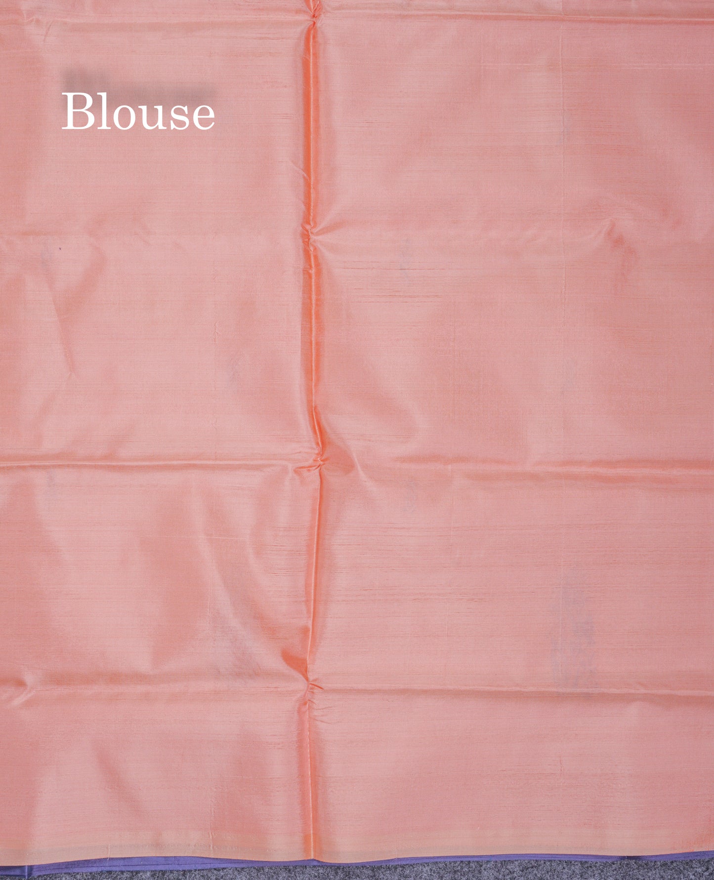 Navy Blue Thread work Buttas Banana Pinth Saree (Vaazhainaar Pattu) With Contrast Light Peach Blouse