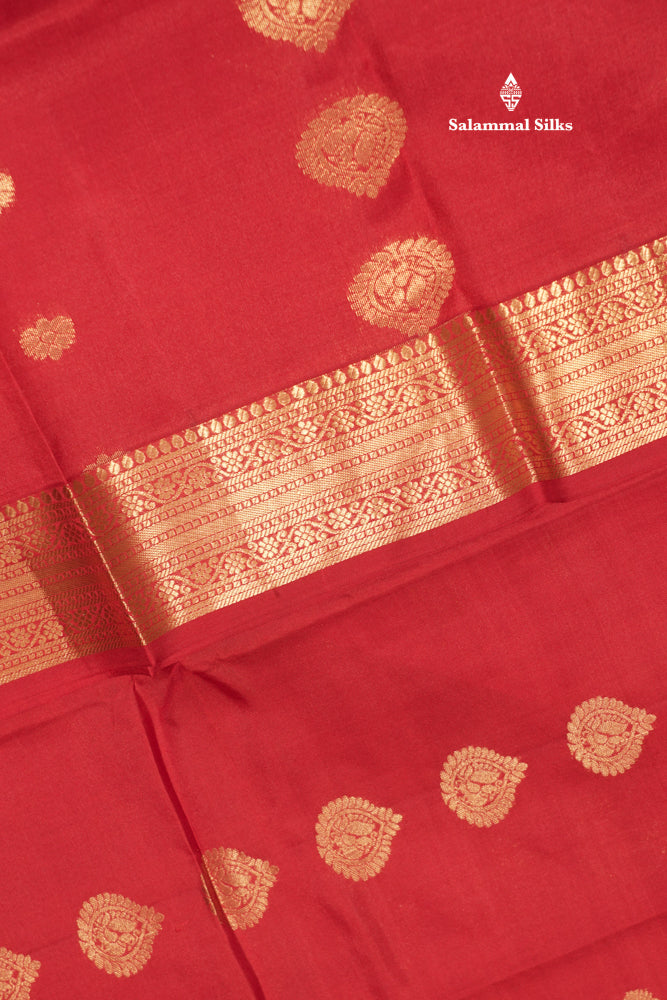 Maroon Colour Pure Kanjivaram Silk Saree With Small Gold Zari Border