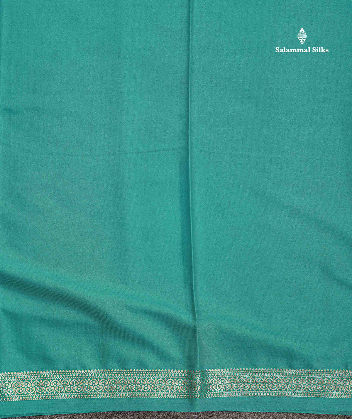 Semi Mysore Silk Saree - Sapphire Blue Colour Body Plain With Small Border
