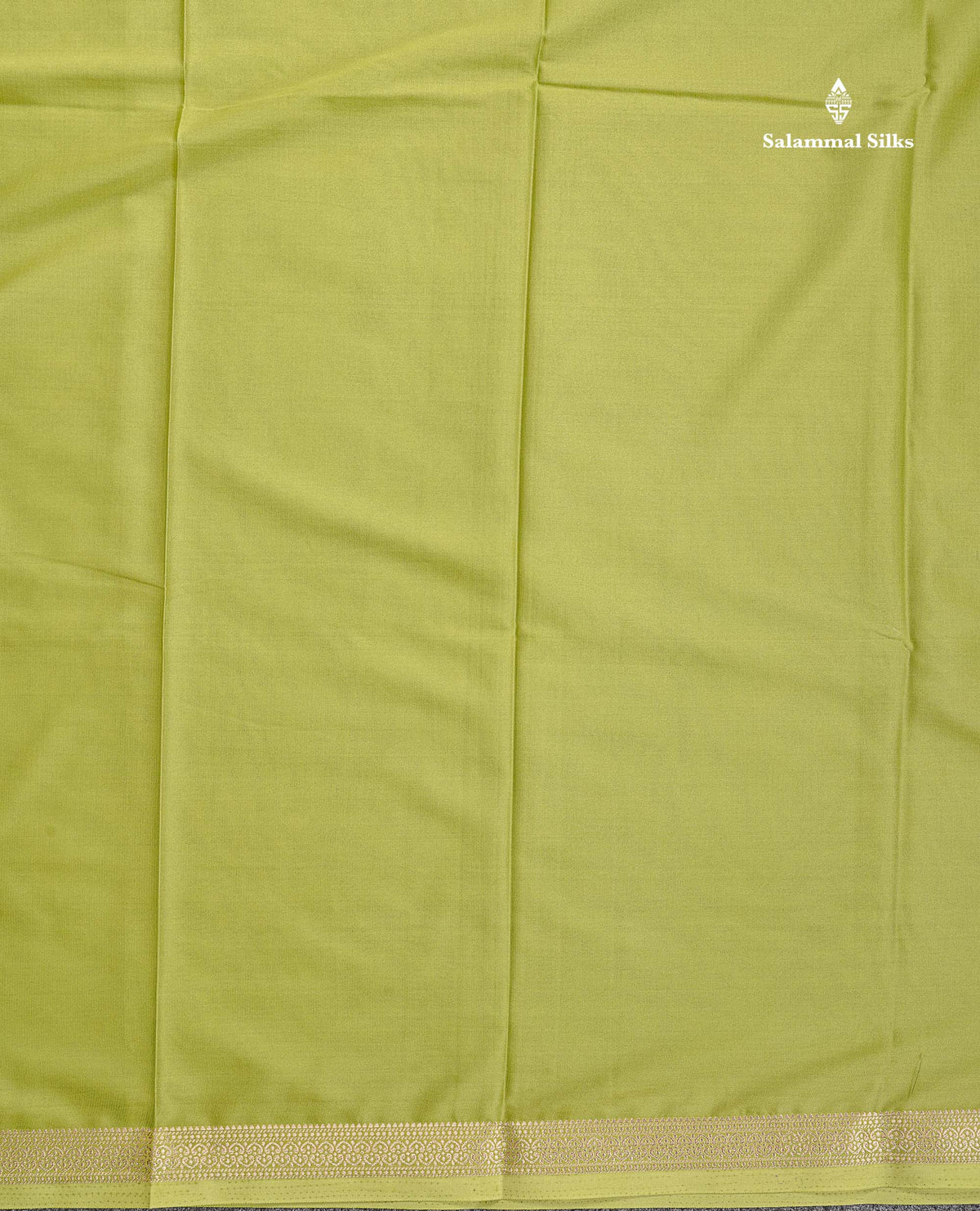 Semi Mysore Silk Saree - Sapphire Blue Colour Body Plain With Small Border