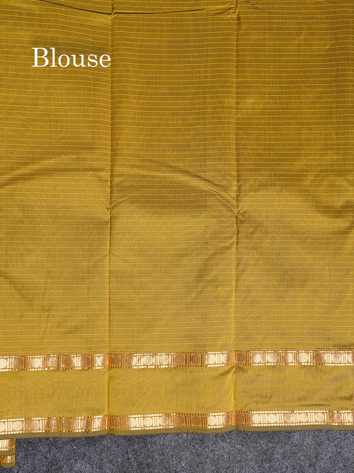 Semi Silk Saree - Orange Colour Body Zari Checks With Butta & Traditional Rettapet Border