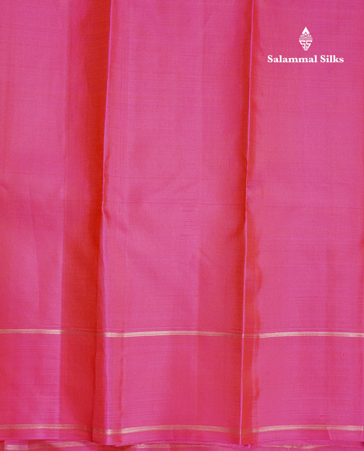 Dual Tone Maroon Small Buttas Pure Kanjivaram Silk Saree Pure Zari with Magenta Pink Border