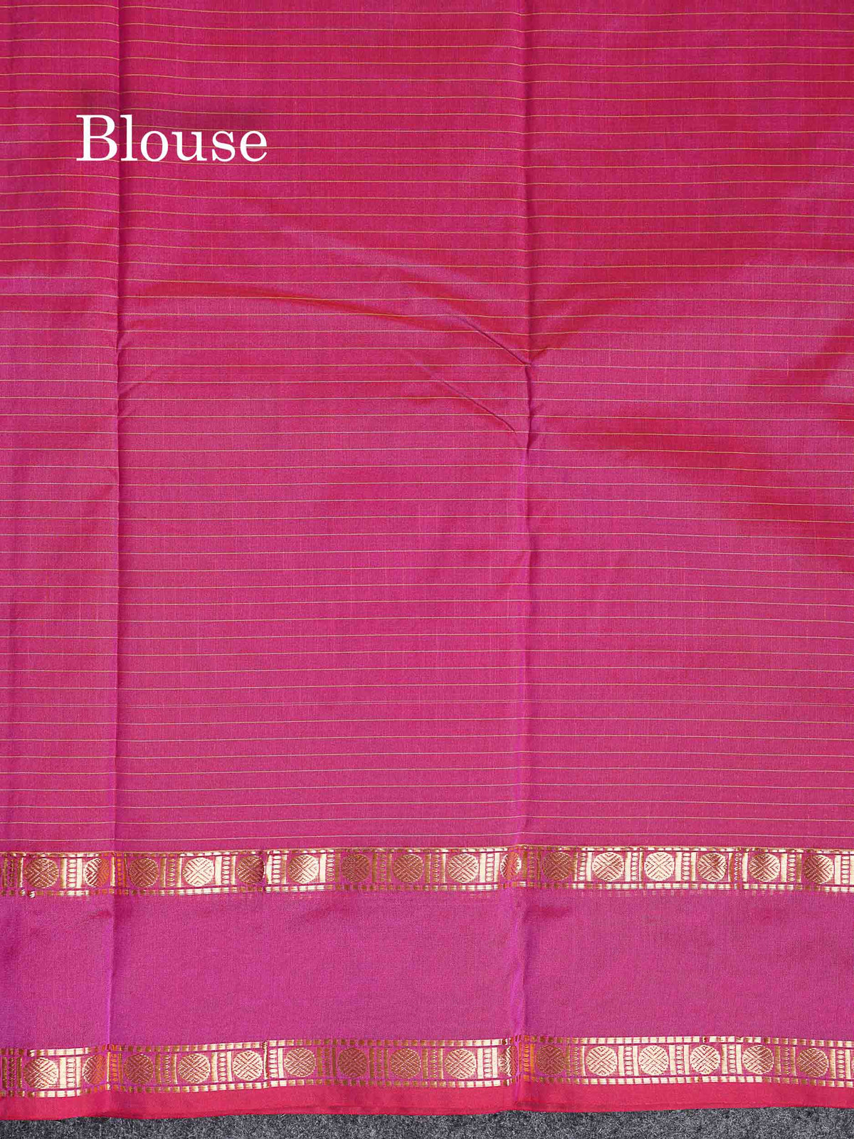 Semi Silk Saree - Orange Colour Body Zari Checks With Butta & Traditional Rettapet Border