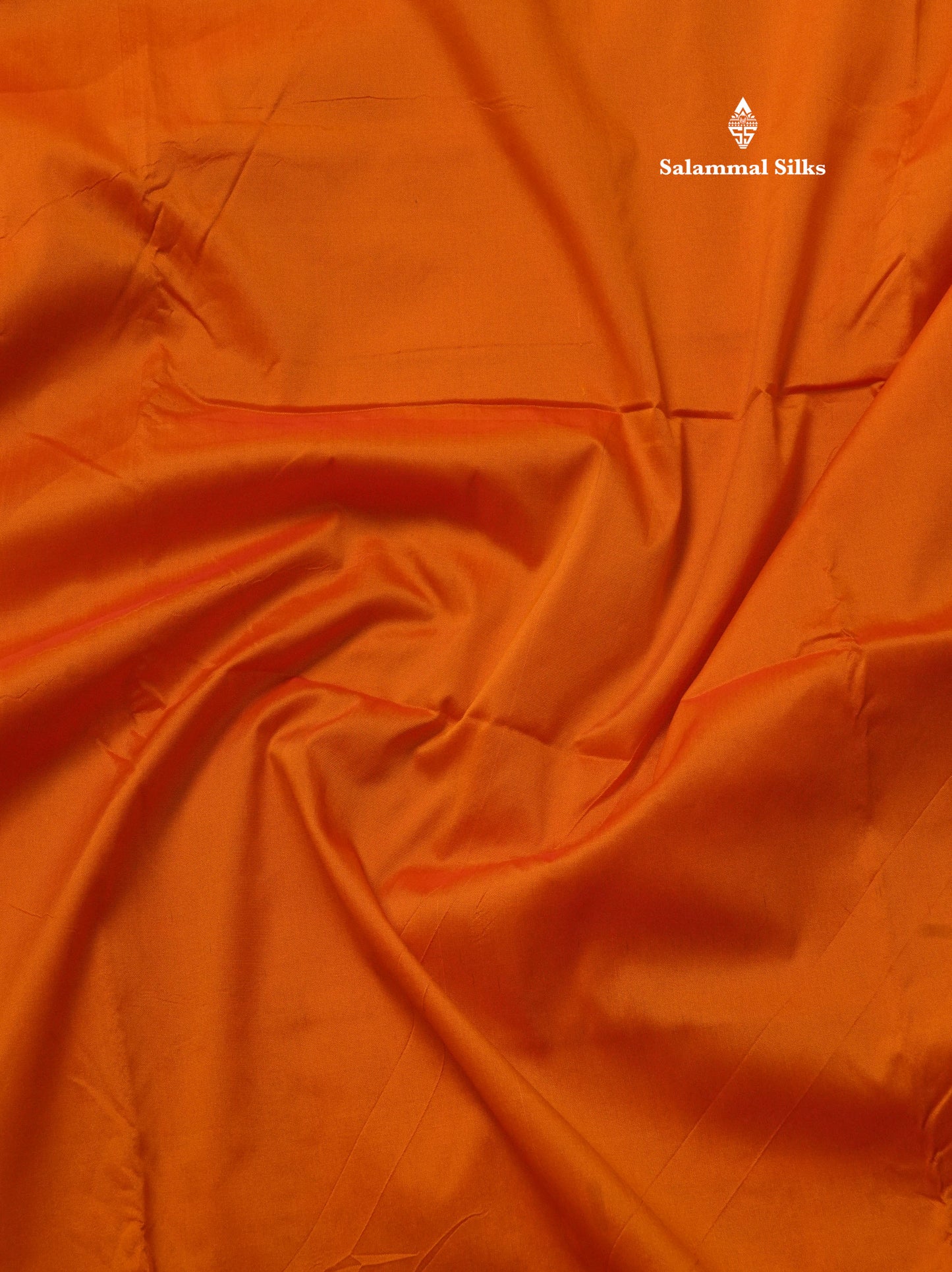 9.5 Yards Semi Silk Saree Rust Orange with Contrast Royal Blue Border