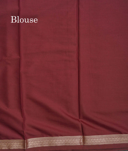 Semi Mysore Silk Saree - Sapphire Blue Colour Body Plain With Small Border