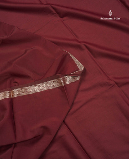 Semi Mysore Silk Saree - Sapphire Blue Colour Body Plain With Small Border