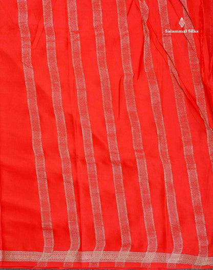 Semi Mysore Silk Saree - Sapphire Blue Colour Body Plain With Small Border