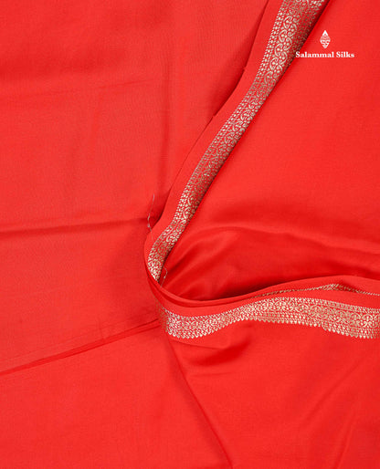 Semi Mysore Silk Saree - Sapphire Blue Colour Body Plain With Small Border
