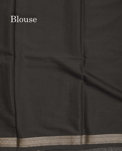 Semi Mysore Silk Saree - Sapphire Blue Colour Body Plain With Small Border