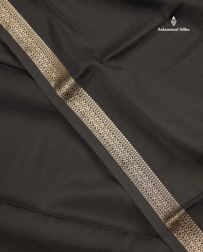 Semi Mysore Silk Saree - Sapphire Blue Colour Body Plain With Small Border