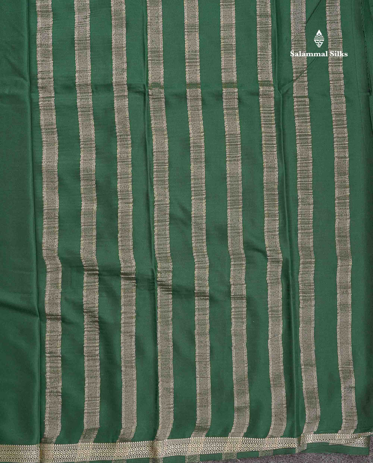 Semi Mysore Silk Saree - Sapphire Blue Colour Body Plain With Small Border