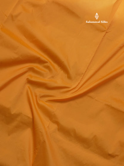 9.5 Yards Semi Silk Saree Orange with Contrast Pink Border
