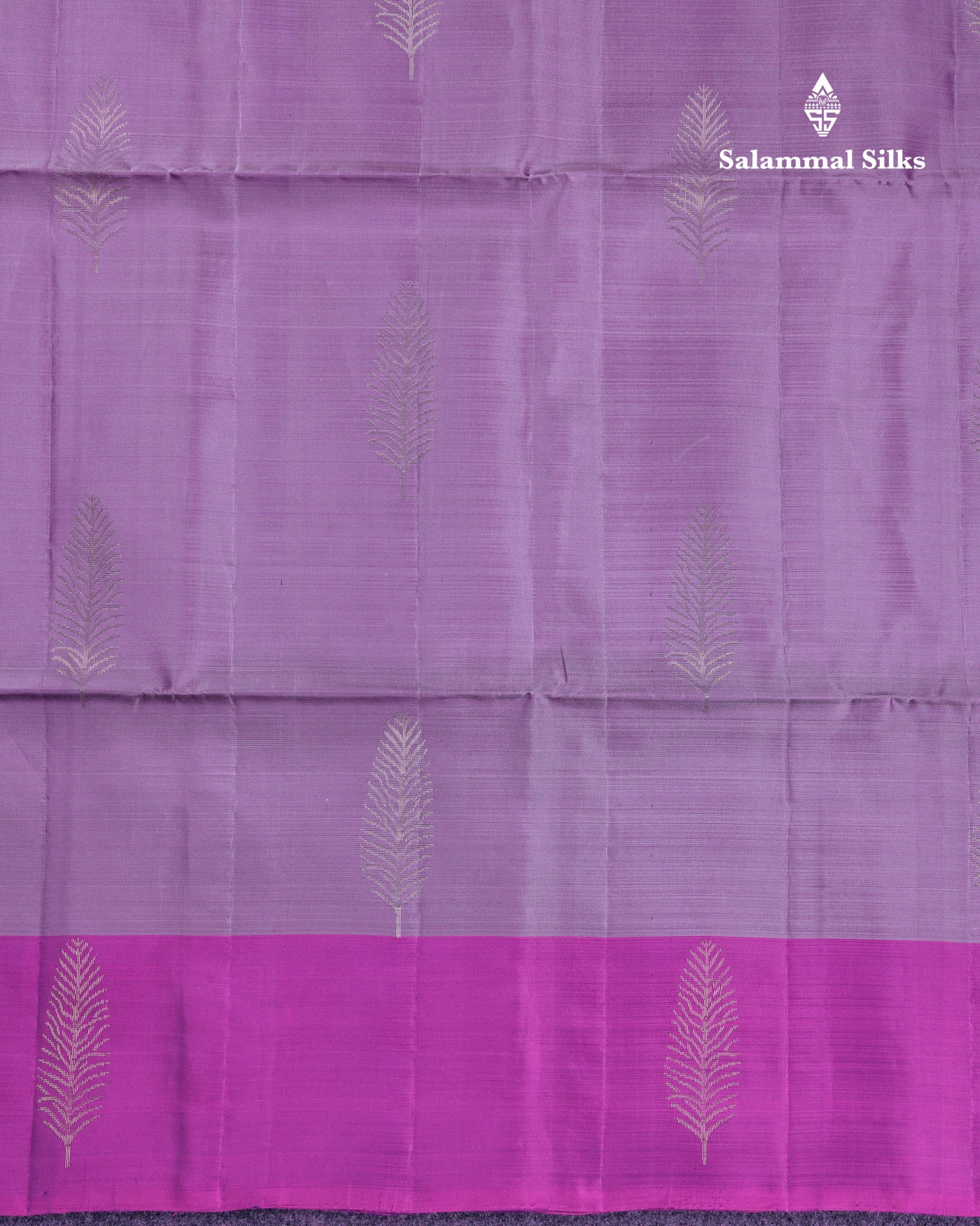 Beautiful Light Violet PureMix Kanjivaram Soft Silk Saree With Contrast Dark Purple Fancy Border