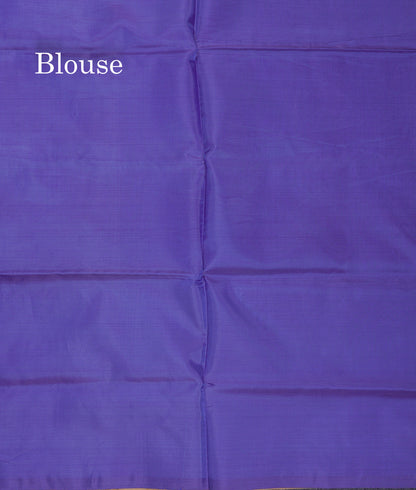 Sandal Thread work Buttas Banana Pinth Saree (Vaazhainaar Pattu) With Contrast Violet Blouse