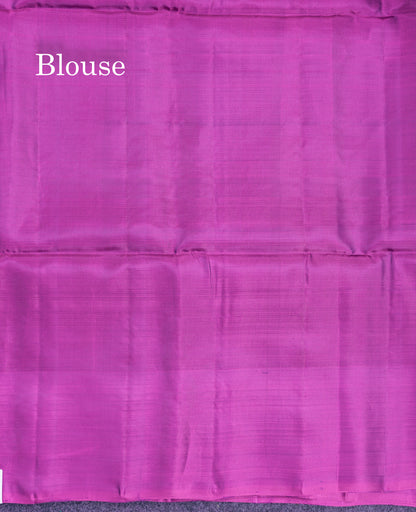 Beautiful Light Violet PureMix Kanjivaram Soft Silk Saree With Contrast Dark Purple Fancy Border