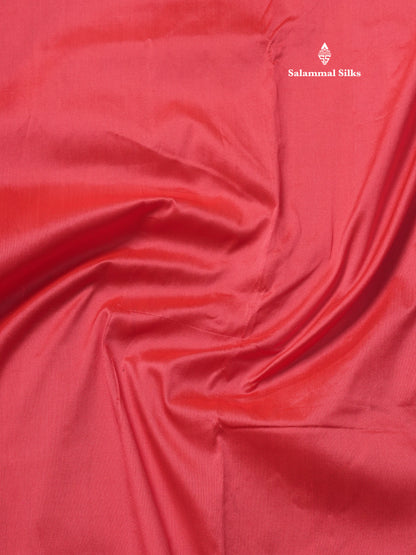 9.5 Yards Semi Silk Saree Rust Orange with Contrast Royal Blue Border