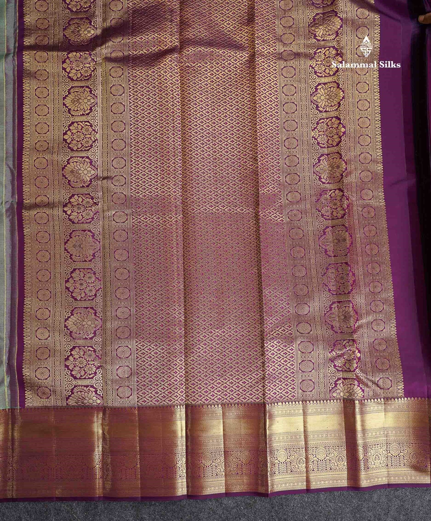 Bridal Pure Mix Silk Saree - Light Pista Green Colour Body With Contrast Dark Purple Traditional Evening Morning Border
