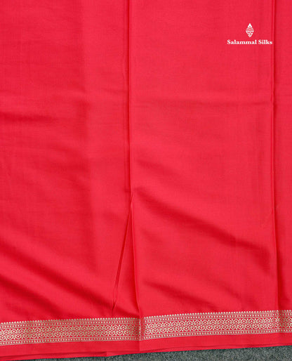 Semi Mysore Silk Saree - Sapphire Blue Colour Body Plain With Small Border
