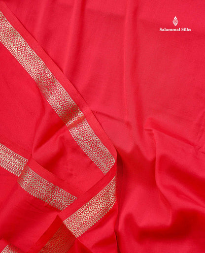 Semi Mysore Silk Saree - Sapphire Blue Colour Body Plain With Small Border
