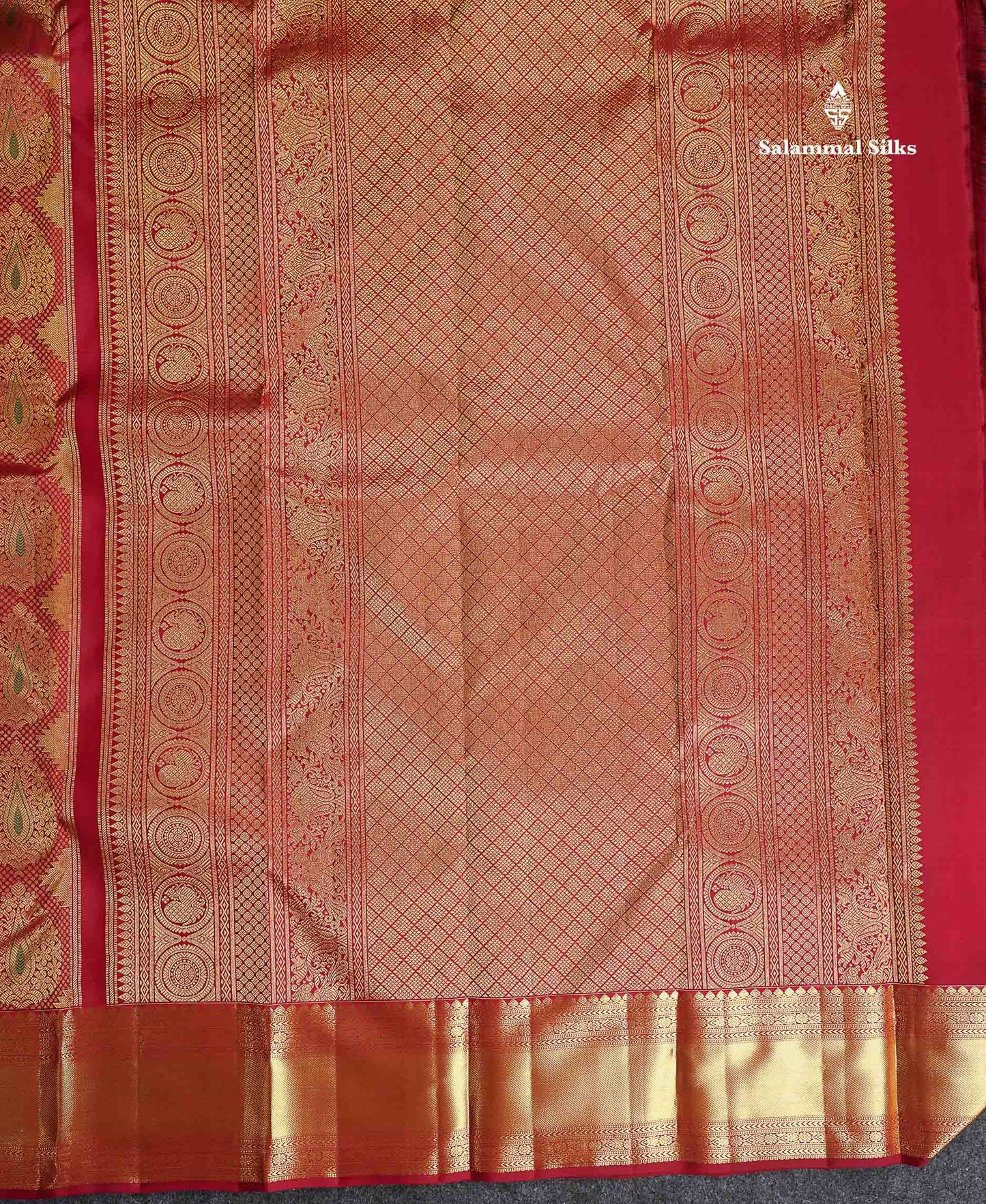 Bridal Pure Kanjivaram Silk Saree - Maroon Colour Body Meenakari Work With Traditional Border
