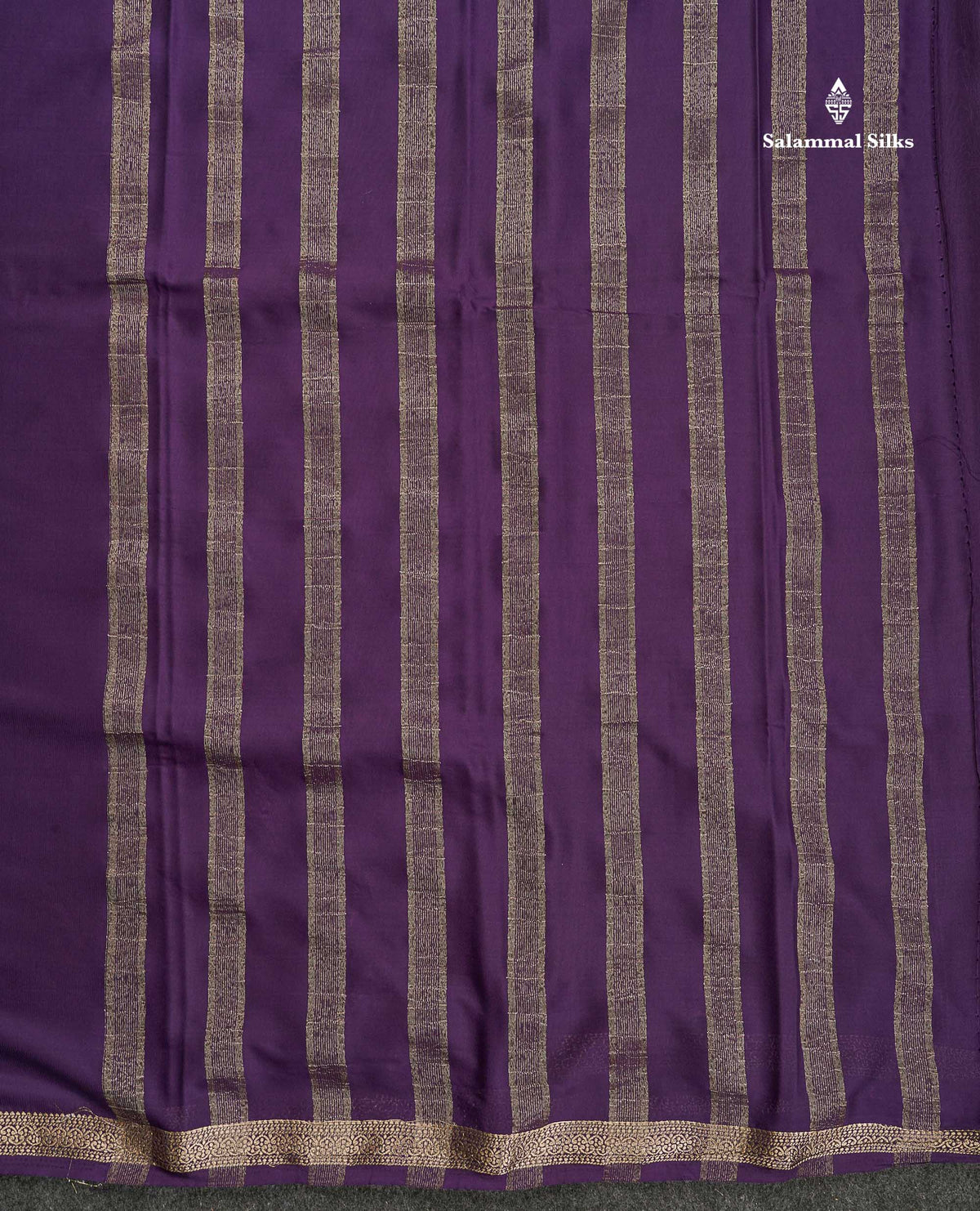 Semi Mysore Silk Saree - Sapphire Blue Colour Body Plain With Small Border