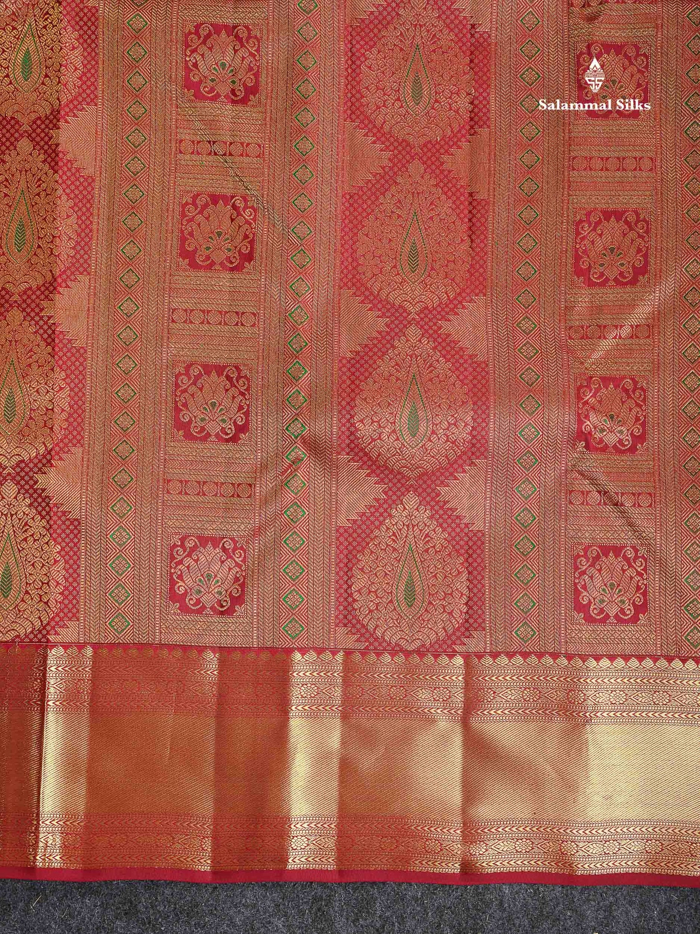 Bridal Pure Kanjivaram Silk Saree - Maroon Colour Body Meenakari Work With Traditional Border