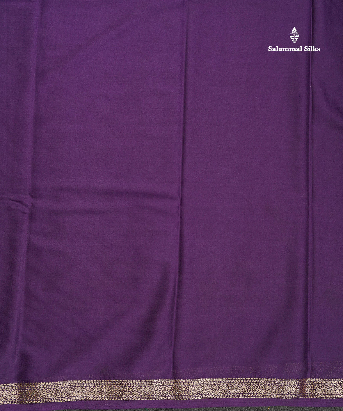 Semi Mysore Silk Saree - Sapphire Blue Colour Body Plain With Small Border