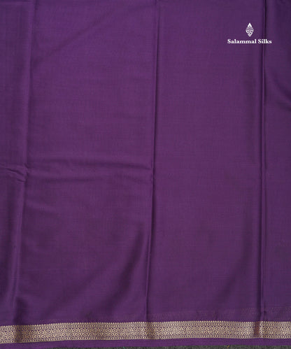 Semi Mysore Silk Saree - Sapphire Blue Colour Body Plain With Small Border