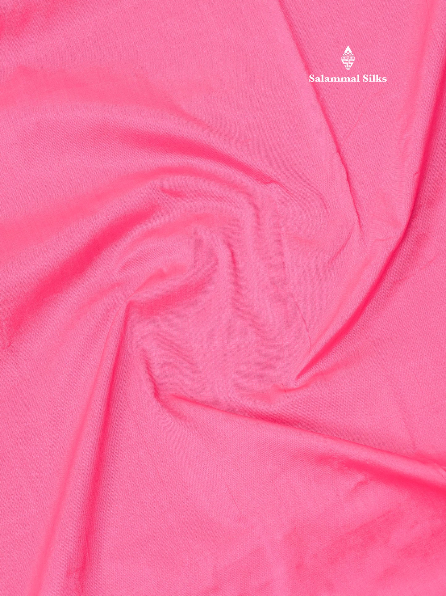 9.5 Yards Semi Silk Saree Pink with Contrast Bottle Green Border