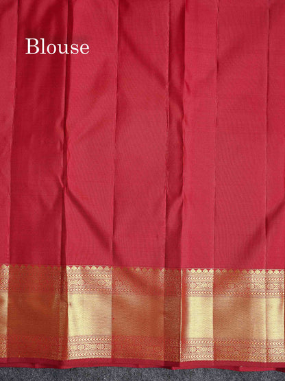 Bridal Pure Kanjivaram Silk Saree - Maroon Colour Body Meenakari Work With Traditional Border