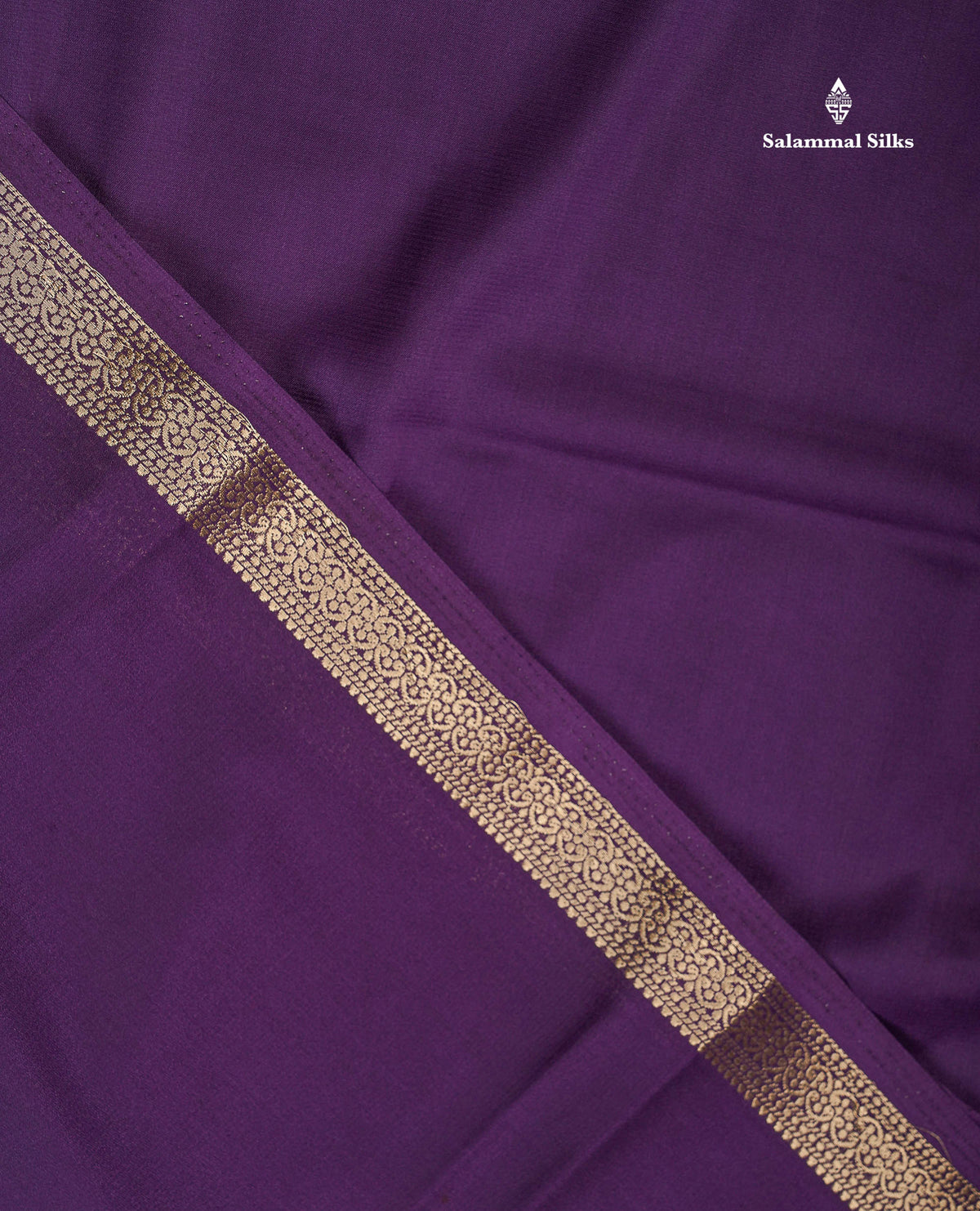 Semi Mysore Silk Saree - Sapphire Blue Colour Body Plain With Small Border
