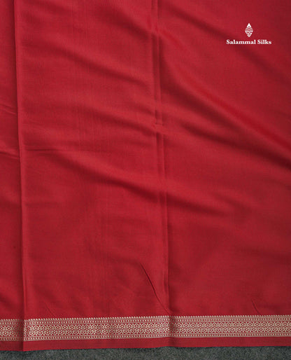 Semi Mysore Silk Saree - Sapphire Blue Colour Body Plain With Small Border