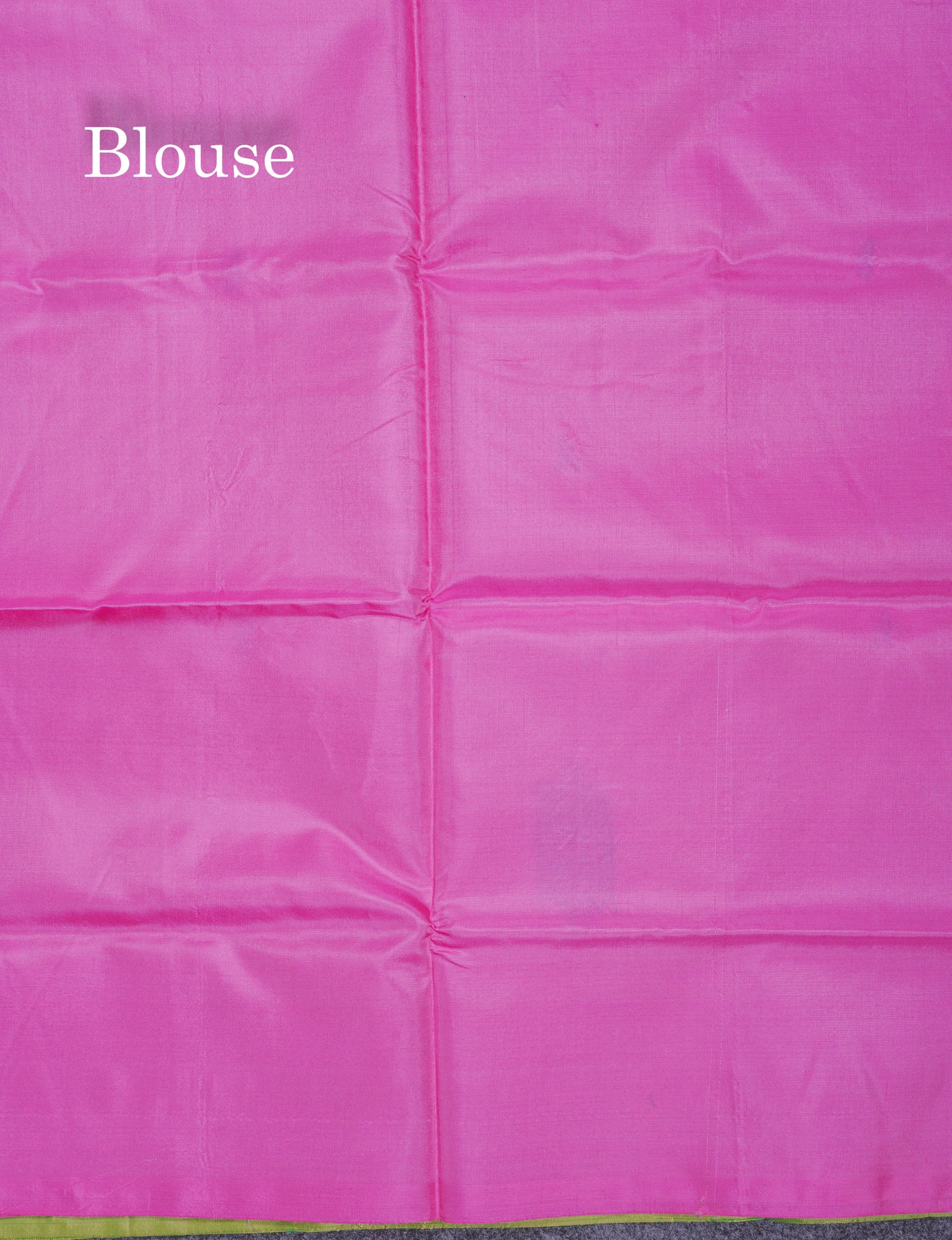 Parrot Green Thread work Buttas Banana Pinth Saree (Vaazhainaar Pattu) With Contrast Light Pink Blouse