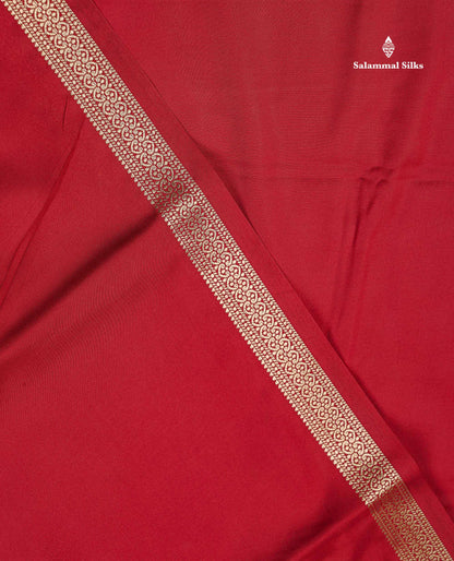 Semi Mysore Silk Saree - Sapphire Blue Colour Body Plain With Small Border