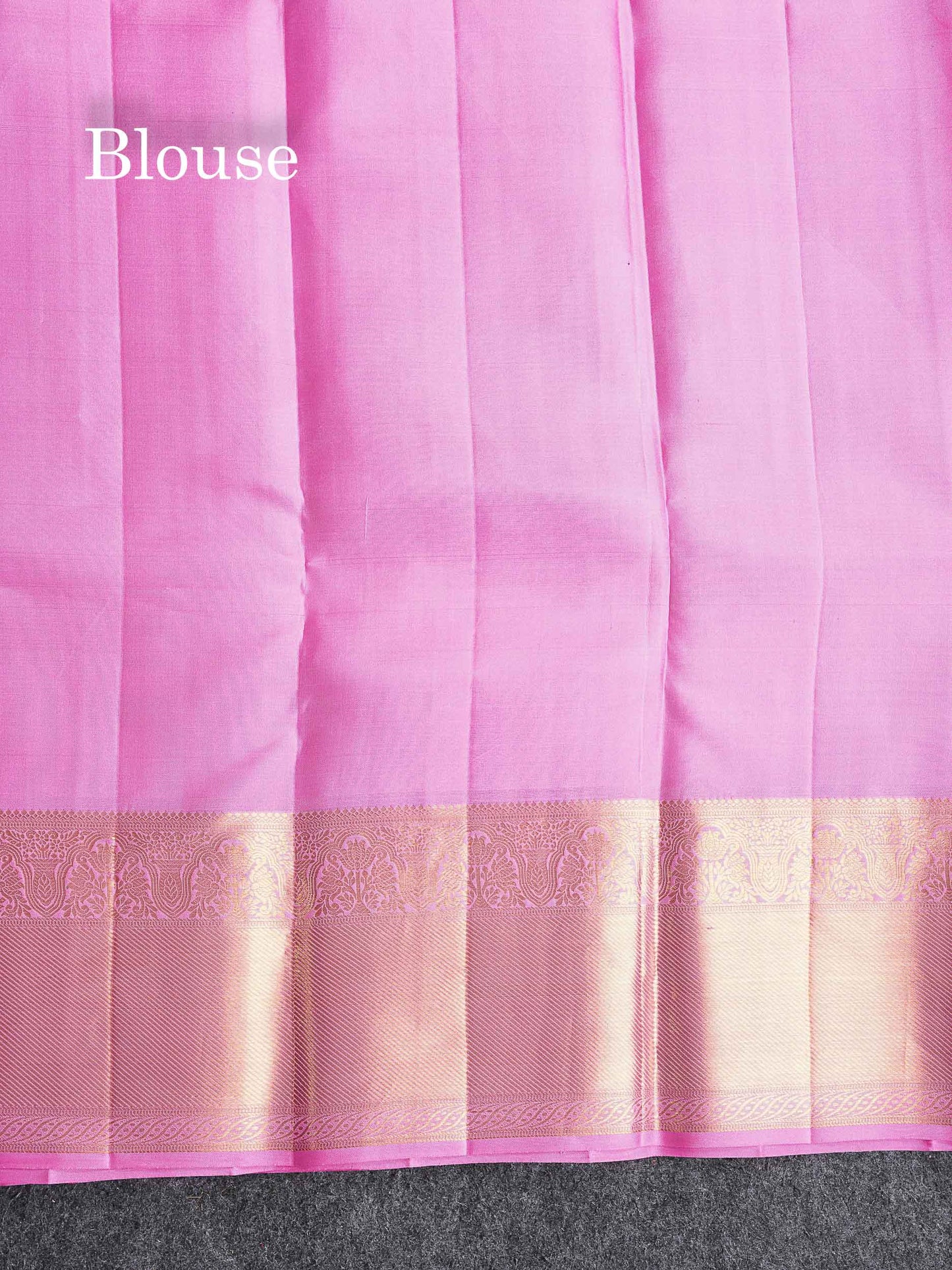 Korvai Bridal Pure Kanjivaram Silk Saree - Bottle Green Colour Body With Light Pink Traditional Border