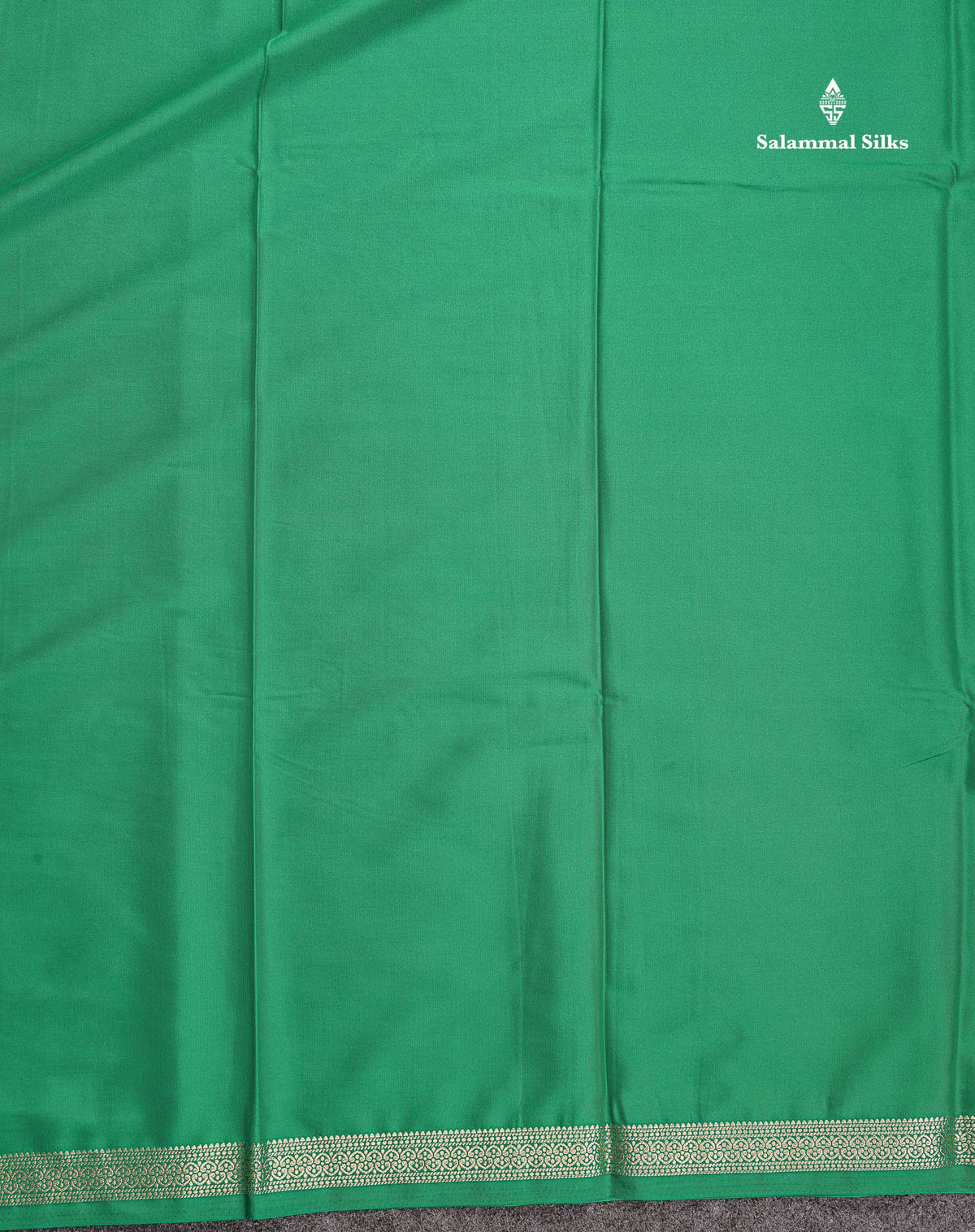 Semi Mysore Silk Saree - Sapphire Blue Colour Body Plain With Small Border