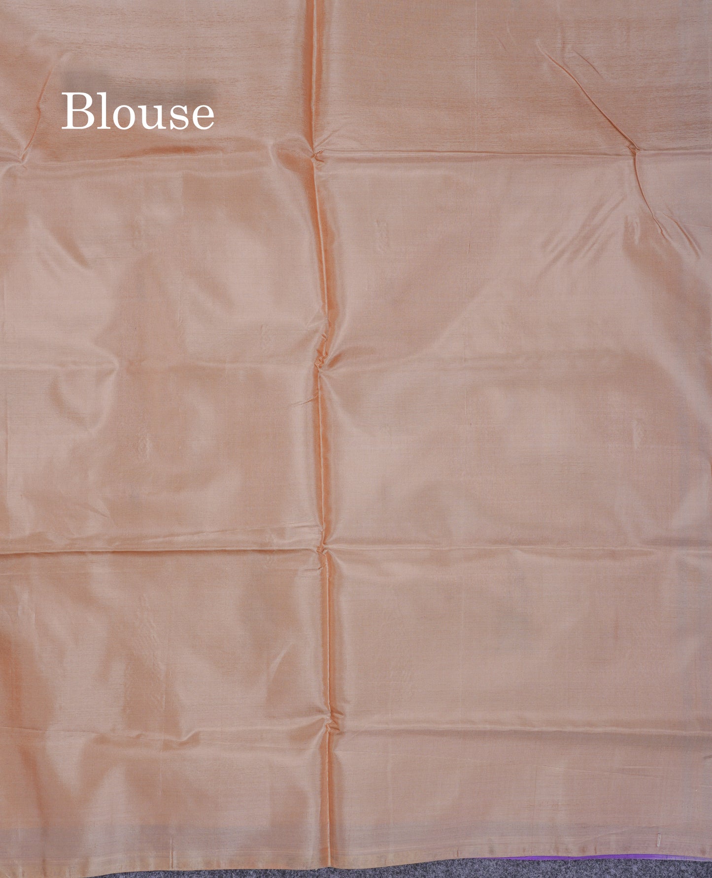 Dual Tone Purple Thread work Buttas Banana Pinth Saree (Vaazhainaar Pattu) With Contrast Light Chocolate Blouse