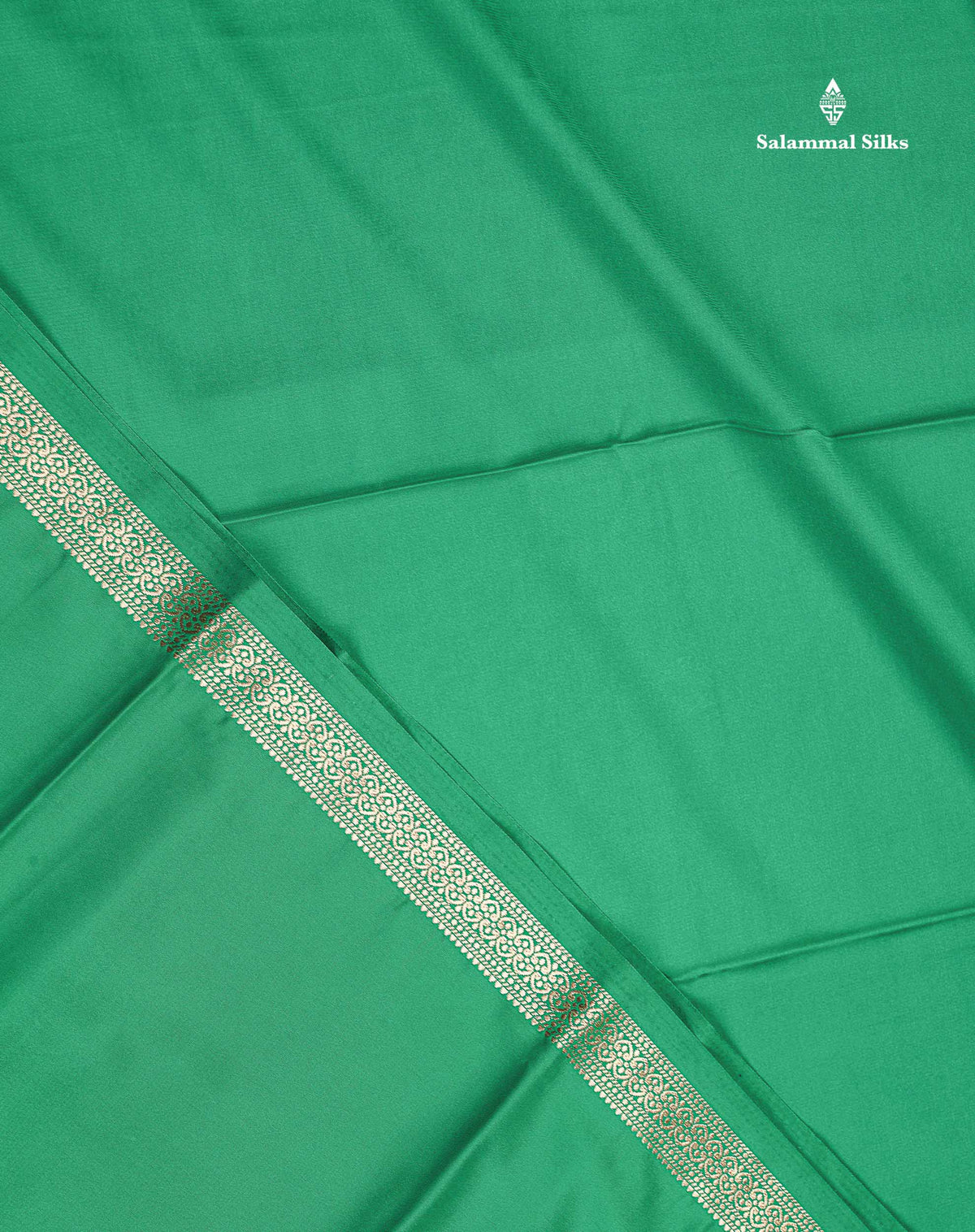 Semi Mysore Silk Saree - Sapphire Blue Colour Body Plain With Small Border