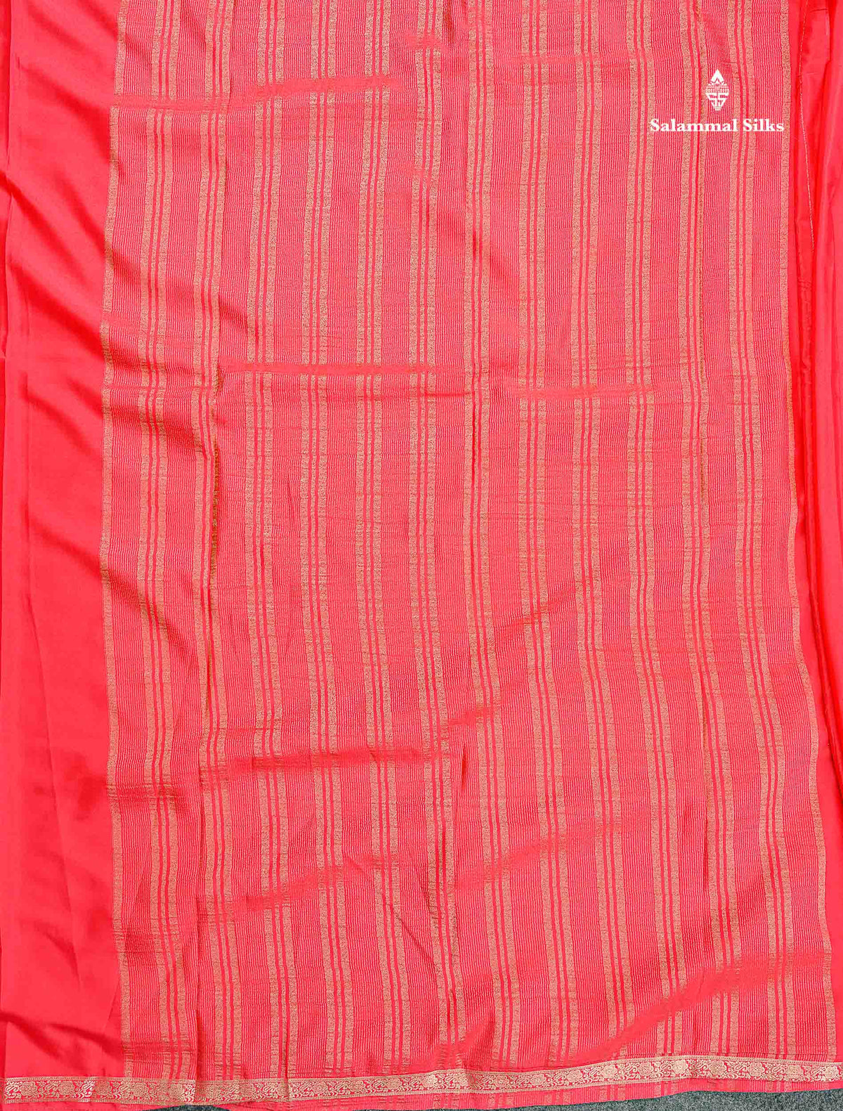 Semi Mysore Silk Saree - Pink Colour Body Plain With Small Border