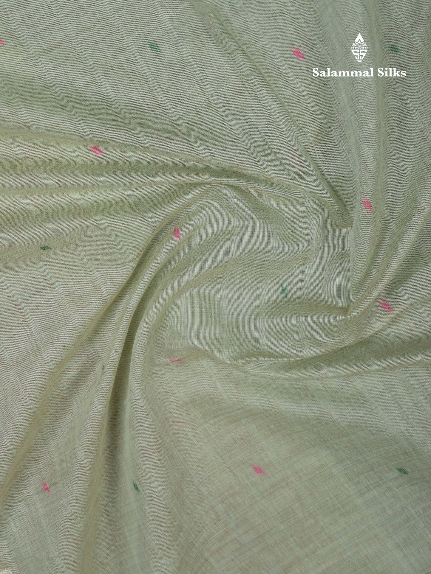 Beautiful Light Yellow Menakari Thread Work Butta Muga Cotton Saree With Contrast Pink Blouse
