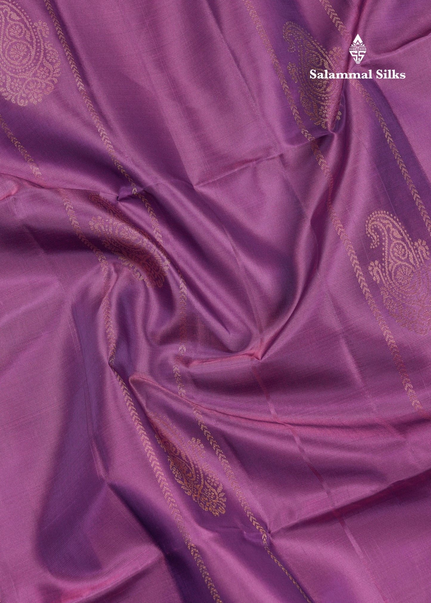 Beautiful Violet Pure Mix Kanjivaram Soft Silk Saree With Contrast Bottle Green Blouse