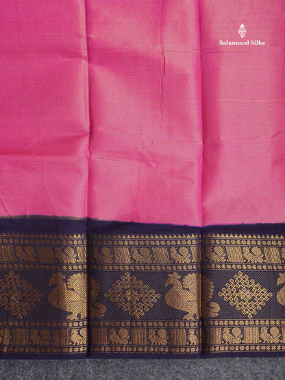 Sungudi Cotton Saree - Half White Colour Body Vaira Oosi Lines With Dark Purple Traditional Evening Morning Border