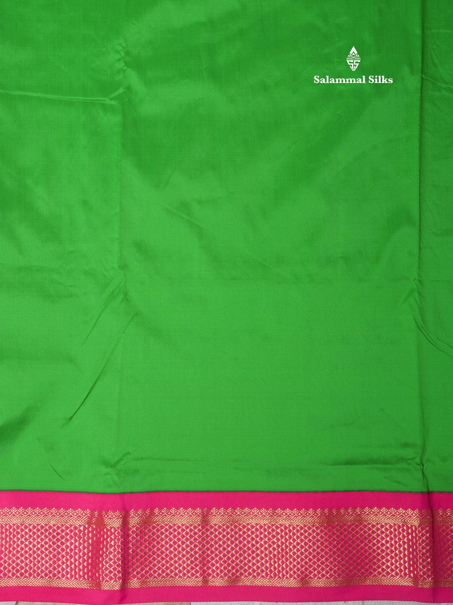 9.5 Yards Semi Silk Saree Orange with Contrast Pink Border