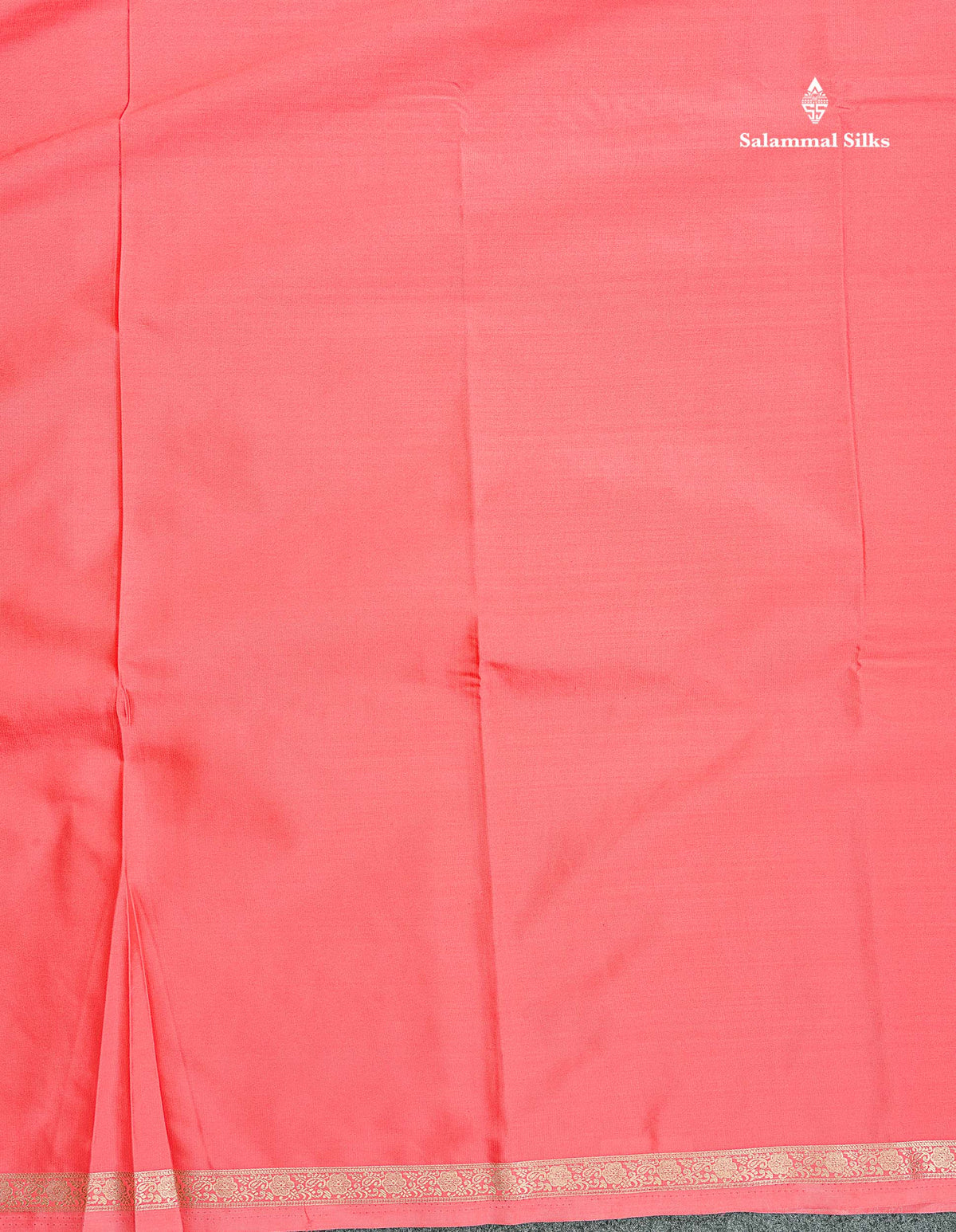 Semi Mysore Silk Saree - Peach Colour Body Plain With Small Border