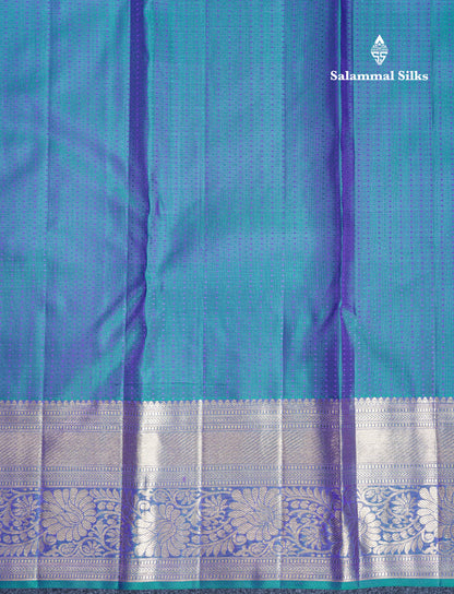 Peacock Blue Meenakari Work Bridal Pure Kanjivaram Silk Saree 2G Zari With Self Border