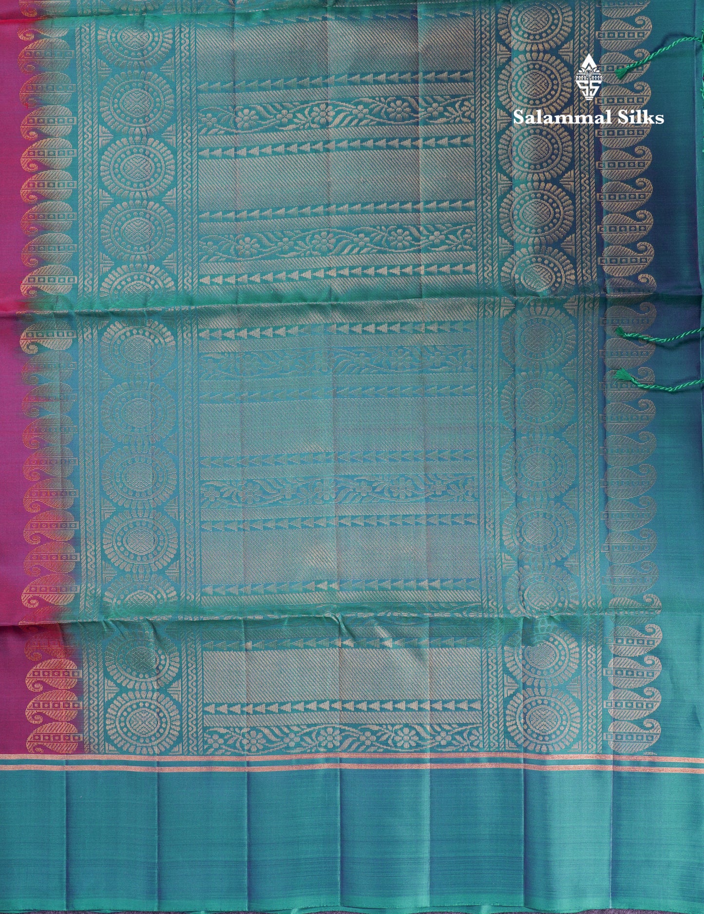 Beautiful Purple PureMix Kanjivaram Soft Silk Saree With Contrast Dual Tone Peacock Green Fancy Border