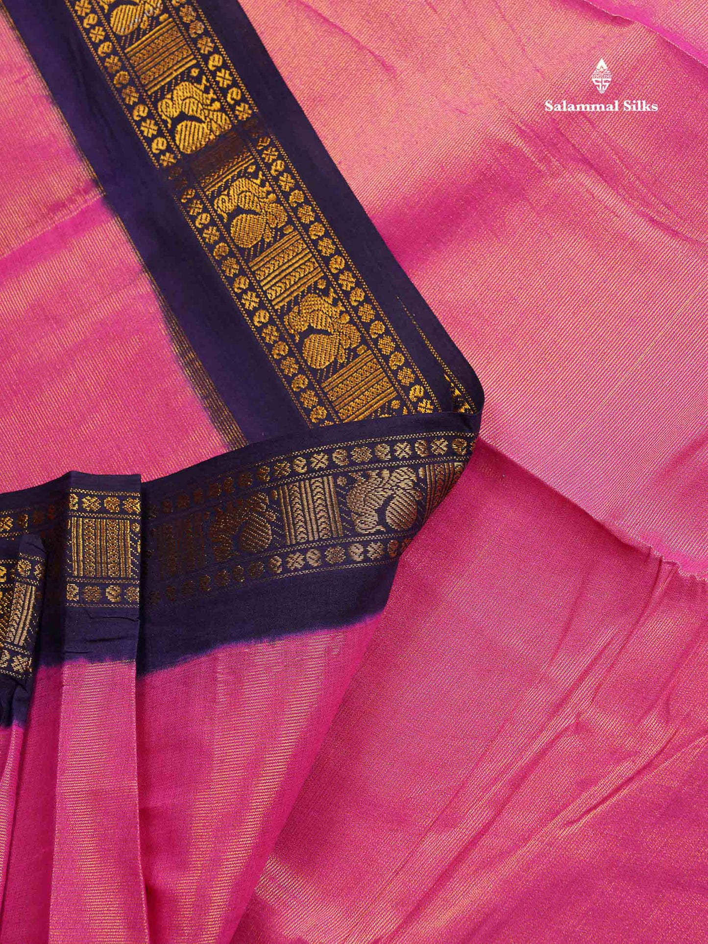 Sungudi Cotton Saree - Half White Colour Body Vaira Oosi Lines With Dark Purple Traditional Evening Morning Border
