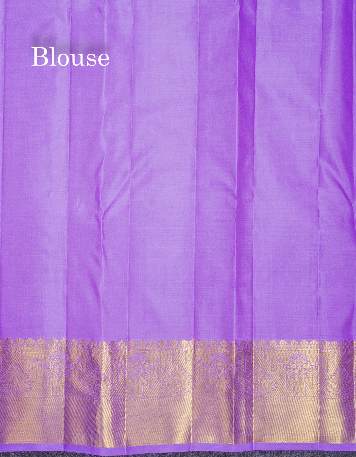 Beautiful Lavender Bridal Pure Kanjivaram Silk Saree With Traditional Border